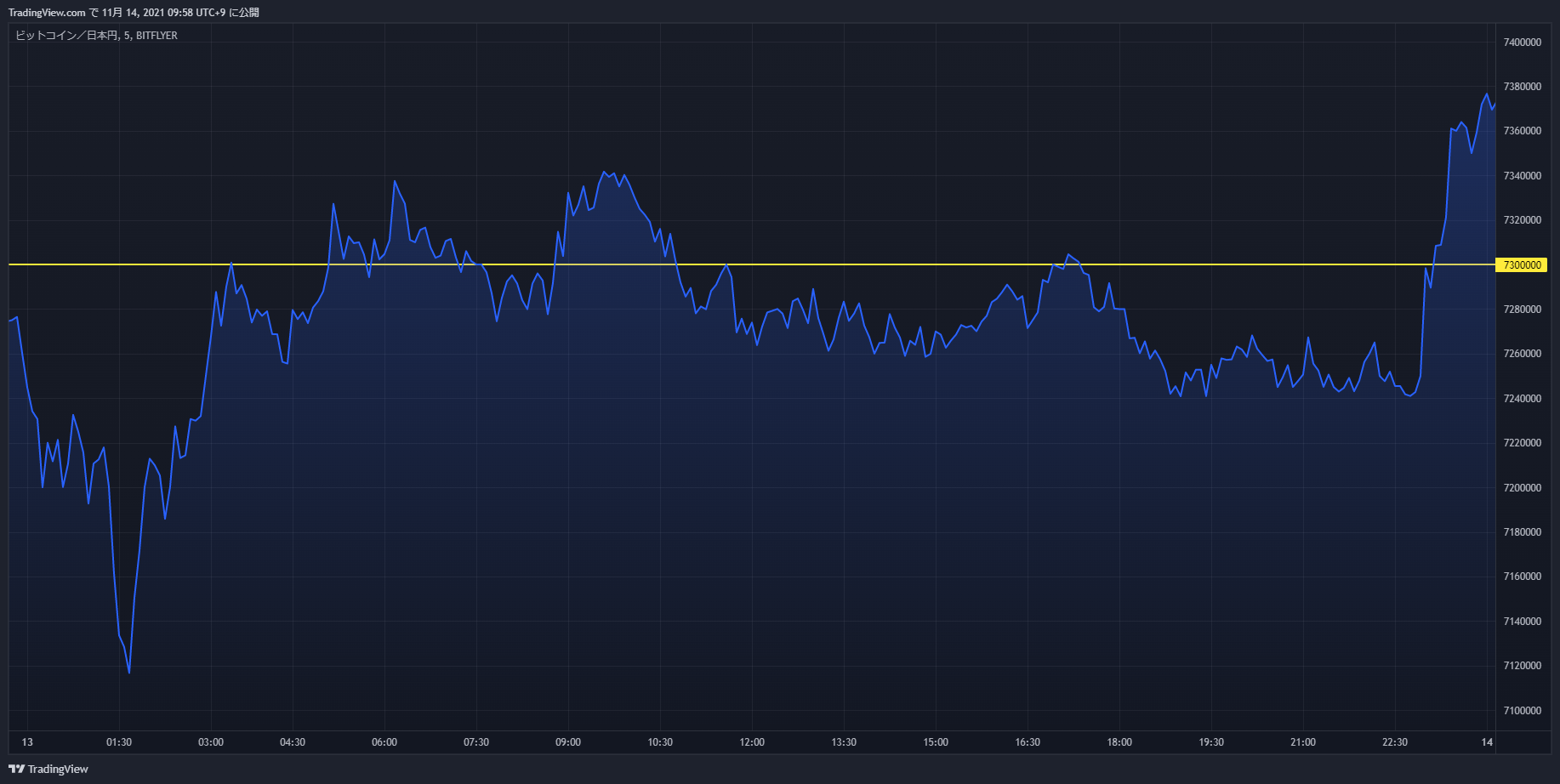 btc chart 20211113