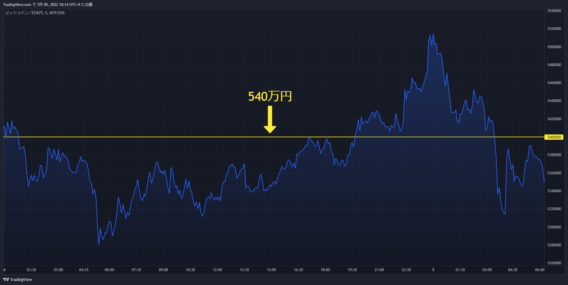 btc chart 20220104