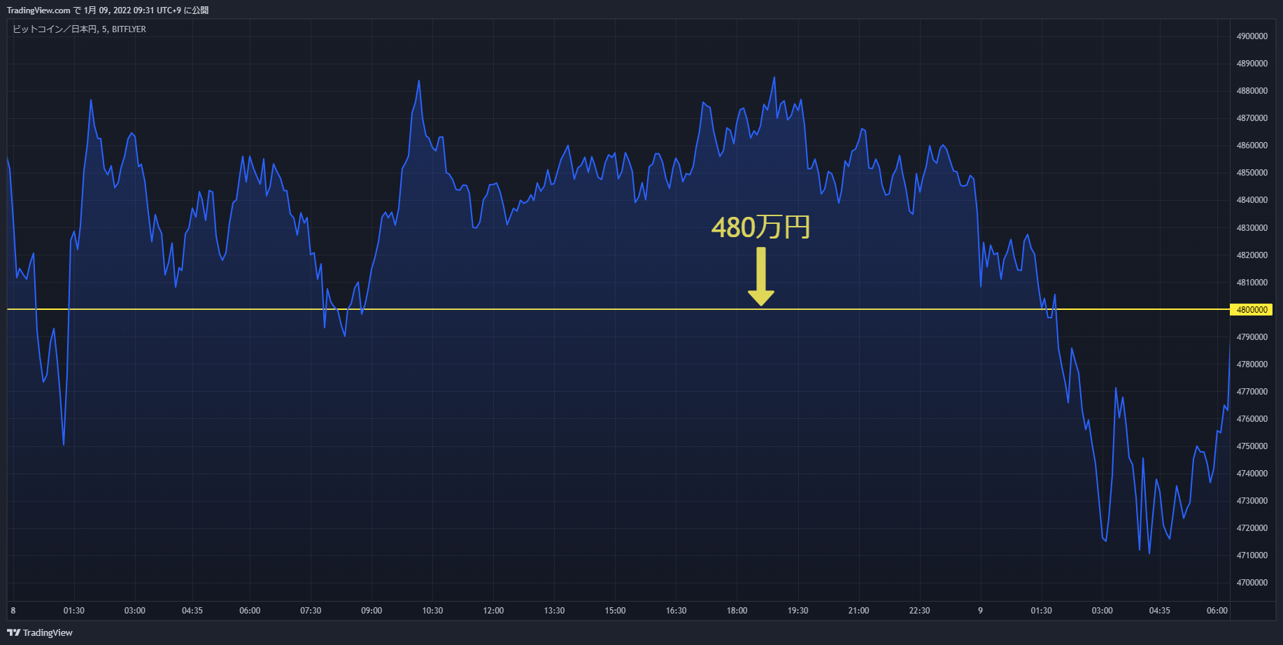 btc chart 20220108