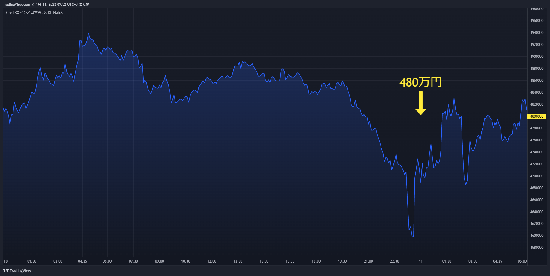 btc chart 20220110