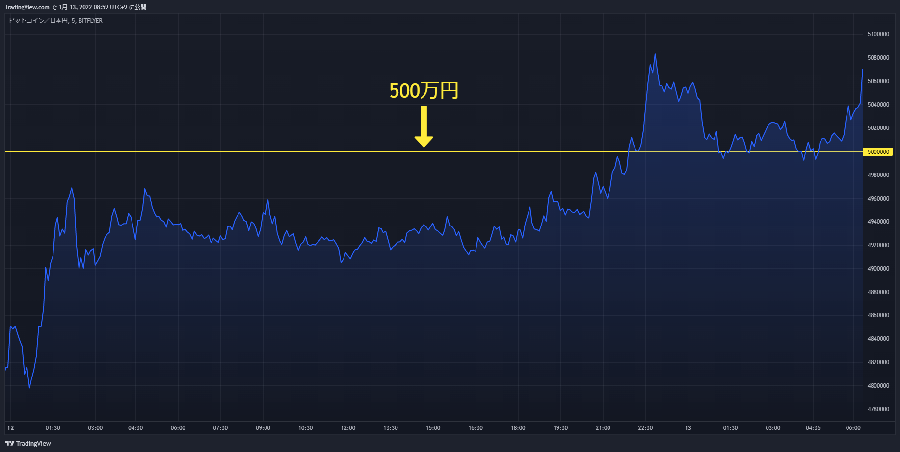 btc chart 20220112