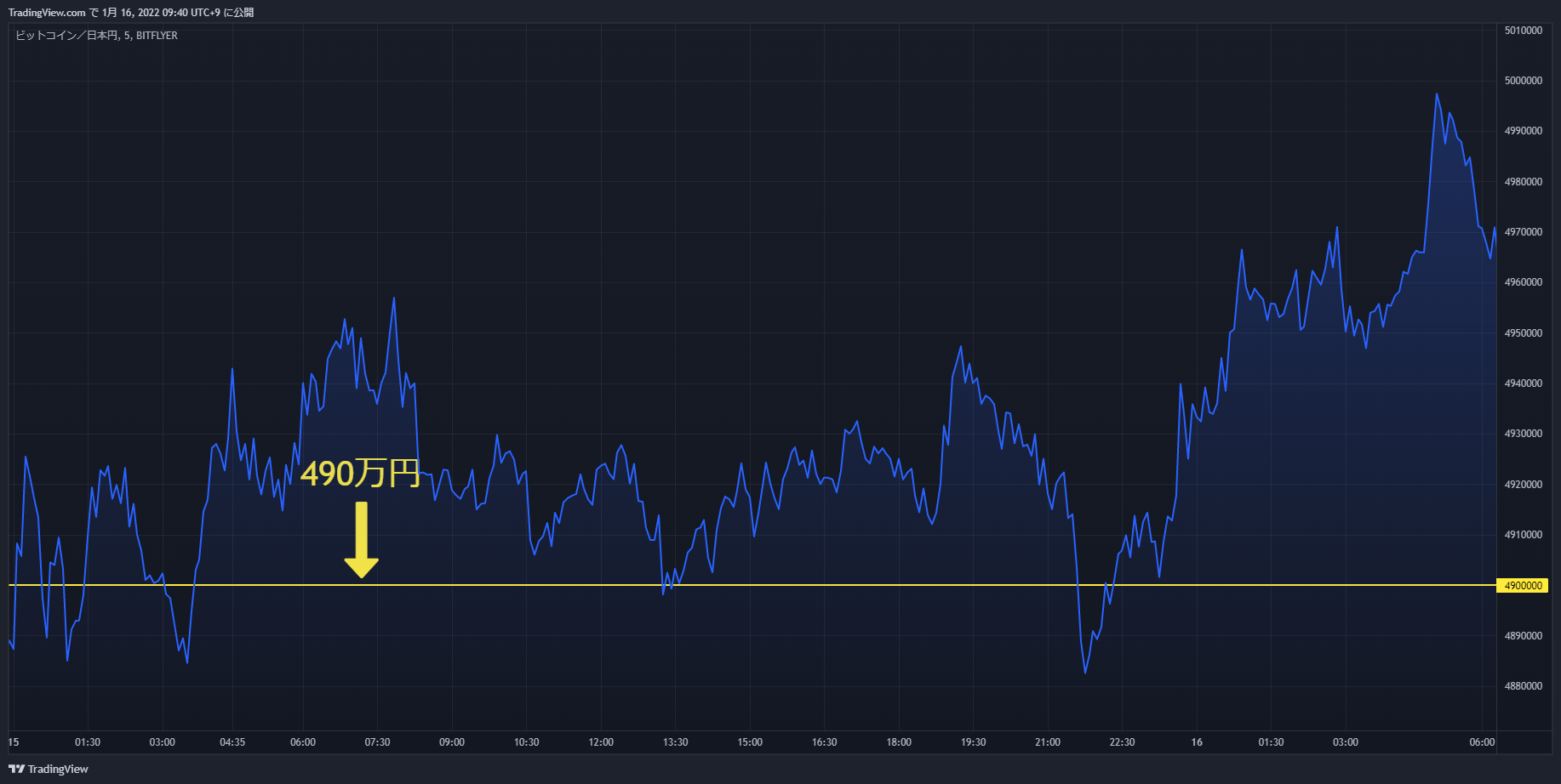 btc chart 20220115