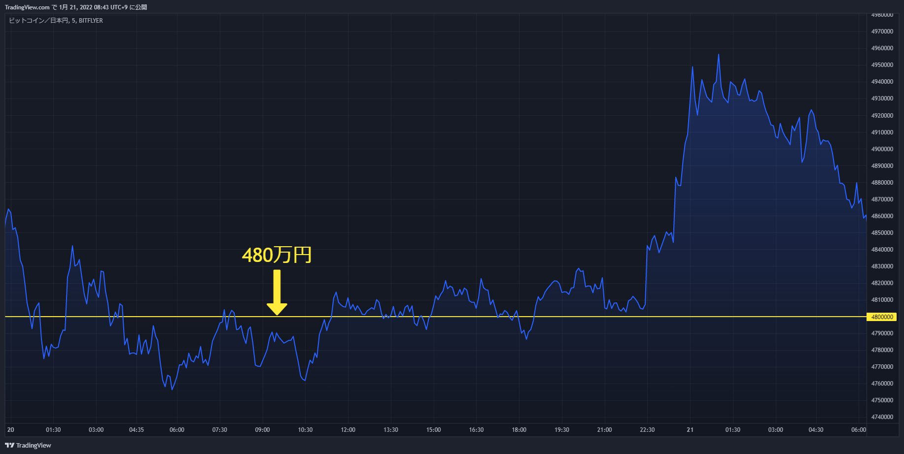 btc chart 20220120